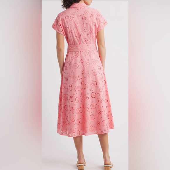 Caslon White Eyelet Embroidery Cotton Shirtdress XS NWT - Picture 2 of 9